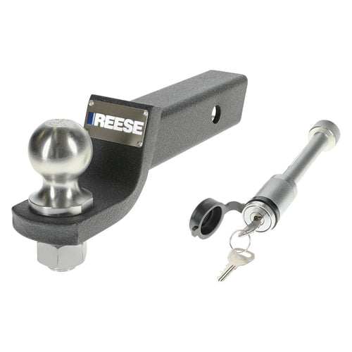 Reese 7096600 Towpower Interlock® Trailer Hitch Ball Mount Security Kit, 7,500 lbs. Capacity, Fits 2 in. Receiver, 2 in. Drop, Black
