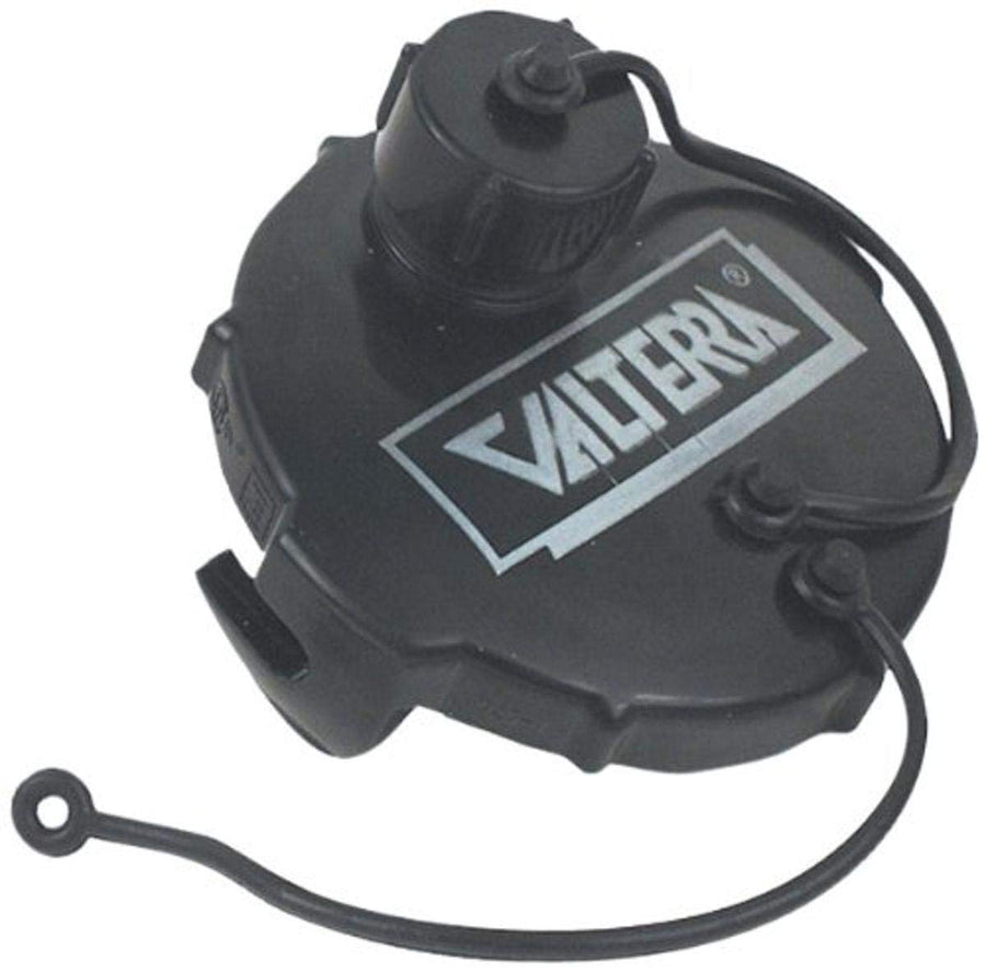 Waste Valve Cap Valterra T1020-1VP - 3" with Capped 3/4" GHT, Black (Carded)