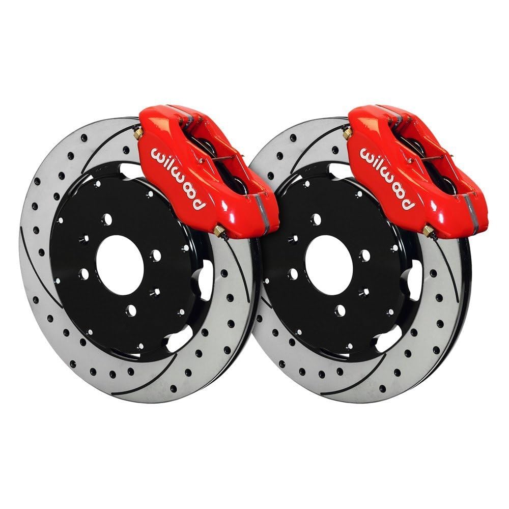 FDL Front Hat Kit, WILWOOD 140-6310-DR 12.19", Drilled, Red 90-99 Civic w/240 mm Disc