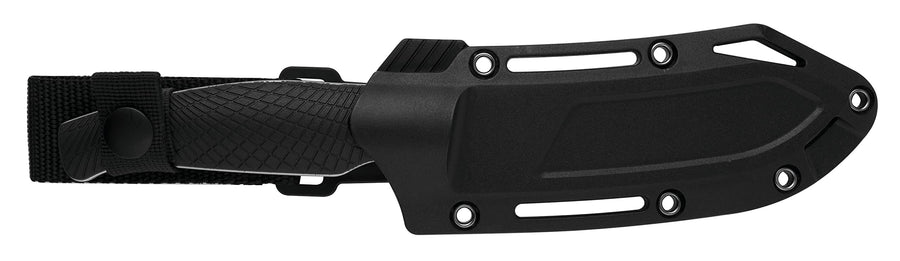 Camp 5 Kershaw Fixed Blade Knife, 4.75 Inch Blade, Full Tang (1083), Black