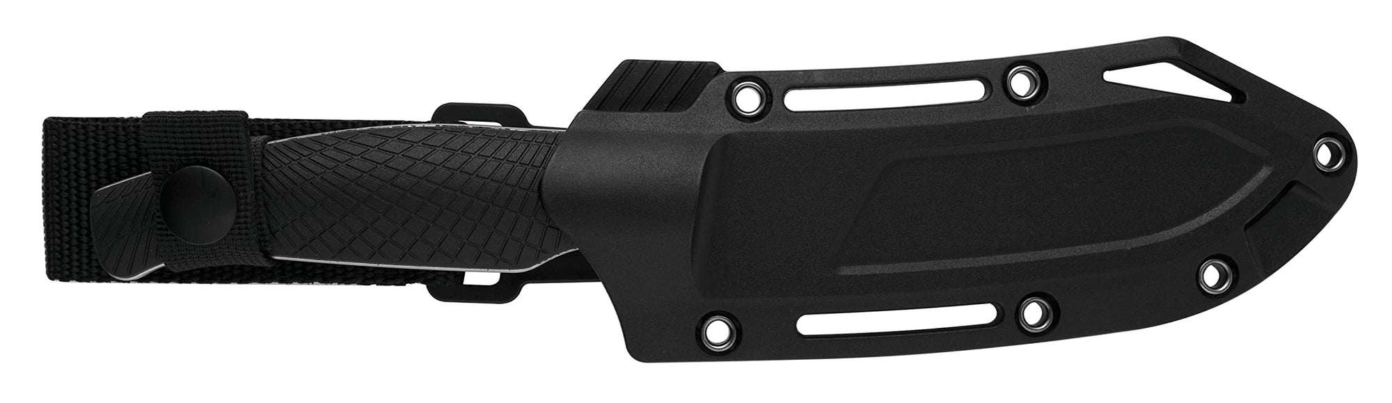 Camp 5 Kershaw Fixed Blade Knife, 4.75 Inch Blade, Full Tang (1083), Black