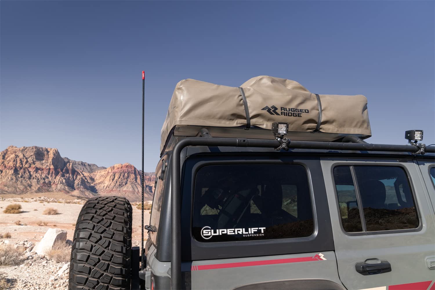 Sherpa Roof Rack Rugged Ridge for Jeep Wrangler JLU | Low-Profile Design, 2 Fixed Crossbars, No Drill Installation | 11703.23 | Fits 2018-2025 Jeep Wrangler JLU 4-Door