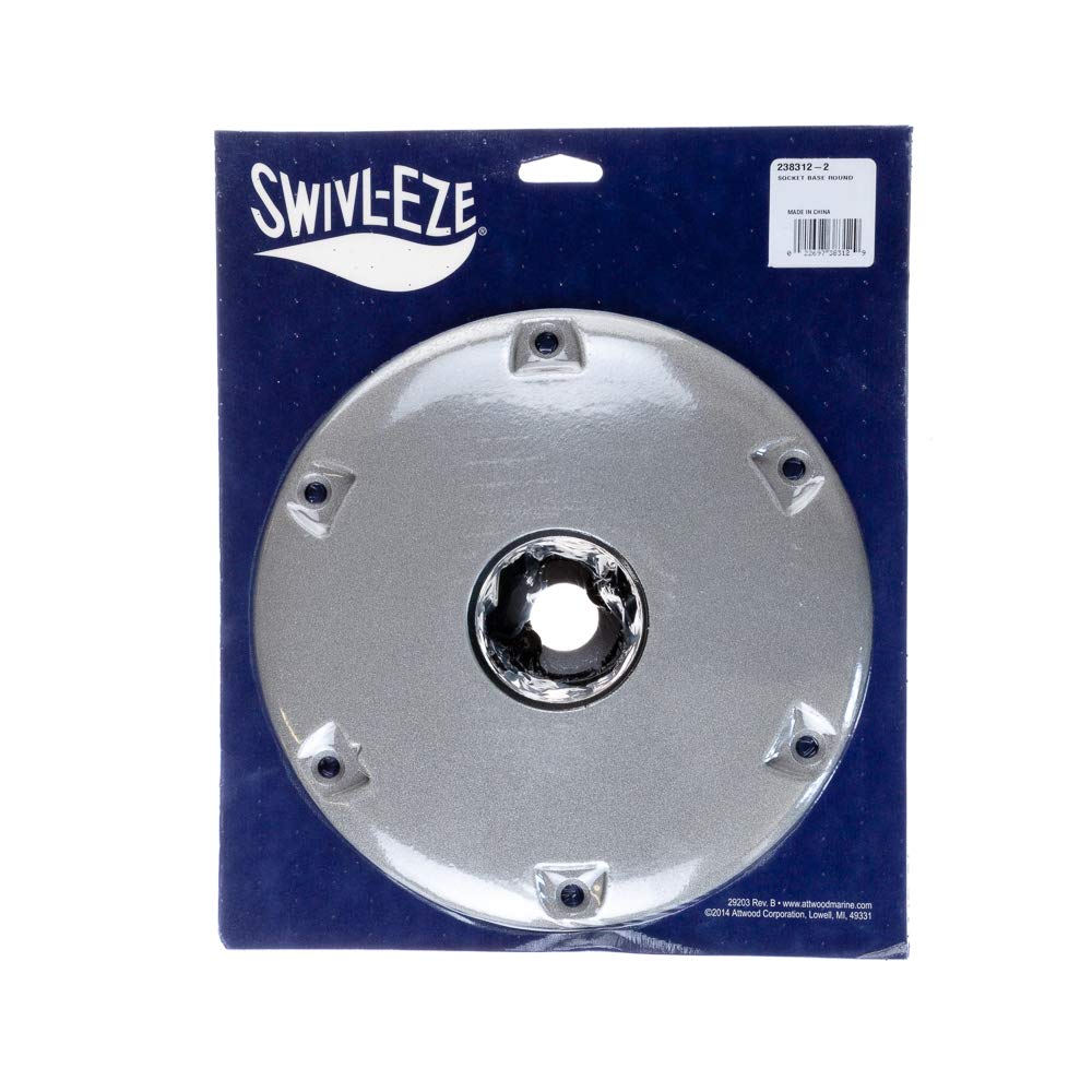 238 Series Attwood Boat Seat Socket Base 238312-2 Aluminum 9 Inch