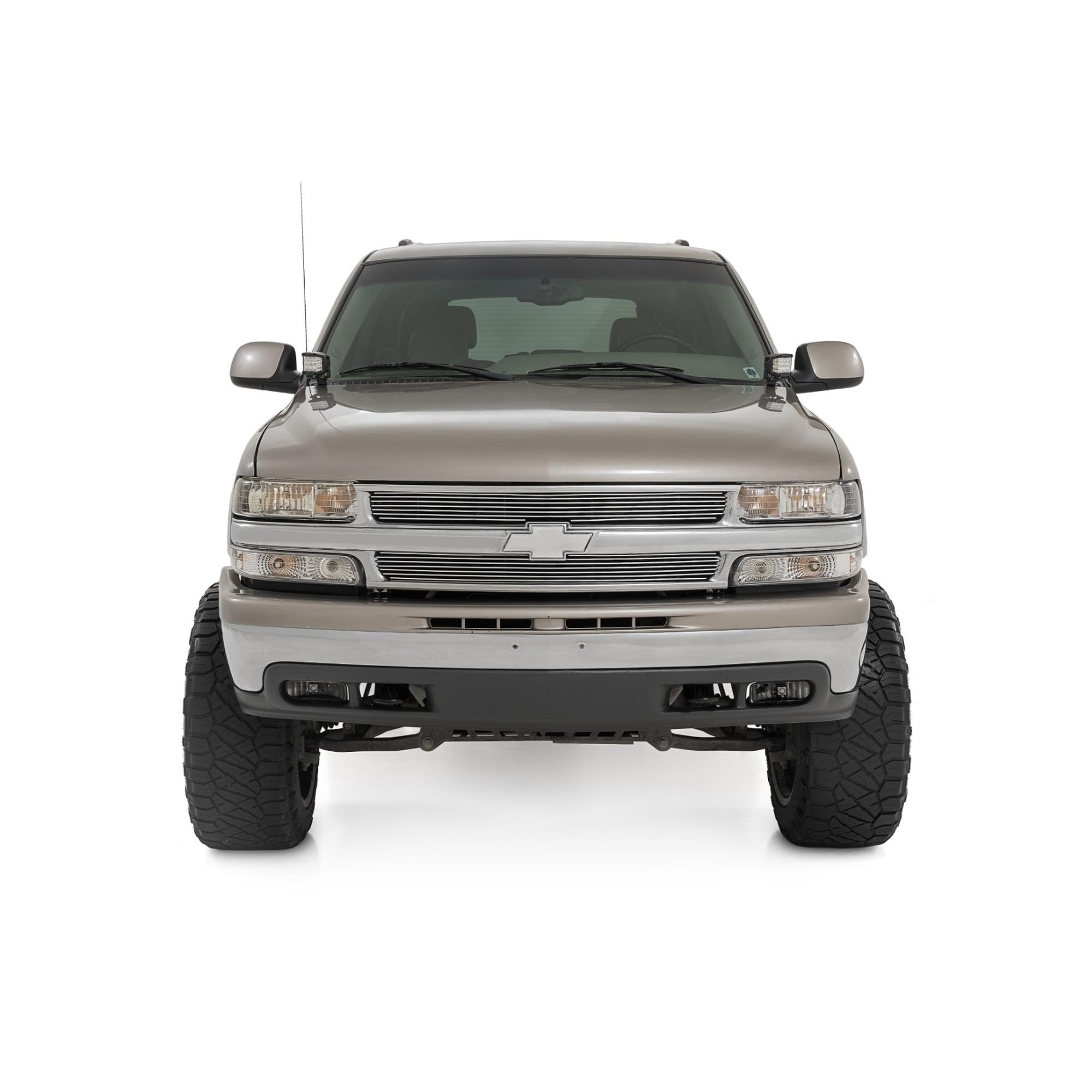 Rough Country Ditch Light Kit LED for Chevy Silverado 1500 (1999–2006) - Hood Mount, 80W Dual 2" Spectrum Series Lights, 9600 Lumens, Wide Flood Beam