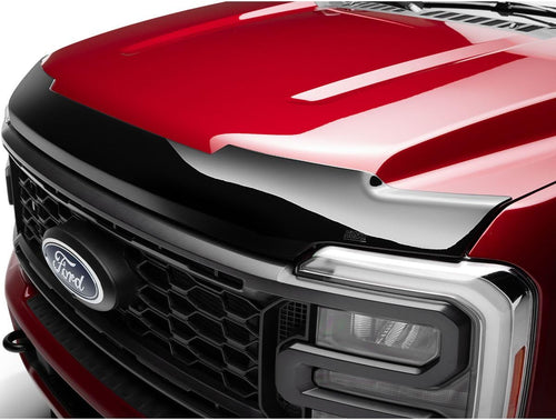 Aeroskin Hood Protector Husky Liners | Fits 2024-2025 Mitsubishi Triton & L200 | Low Profile Deflector/Bug Shield - 1 pc., Smoke | 2842236