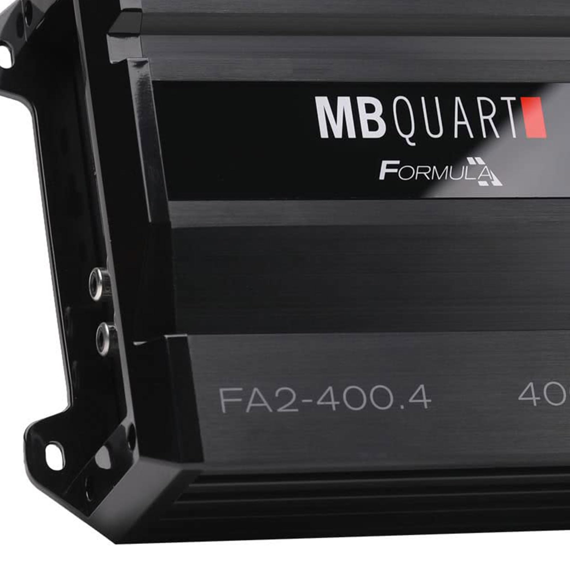 MB Quart 400 Watt Formula 1 Ohm Stable 4 Channel Full Range Class Q1 Car Audio Mobile Amplifier with Bass Remote, FA2-400.4, Black