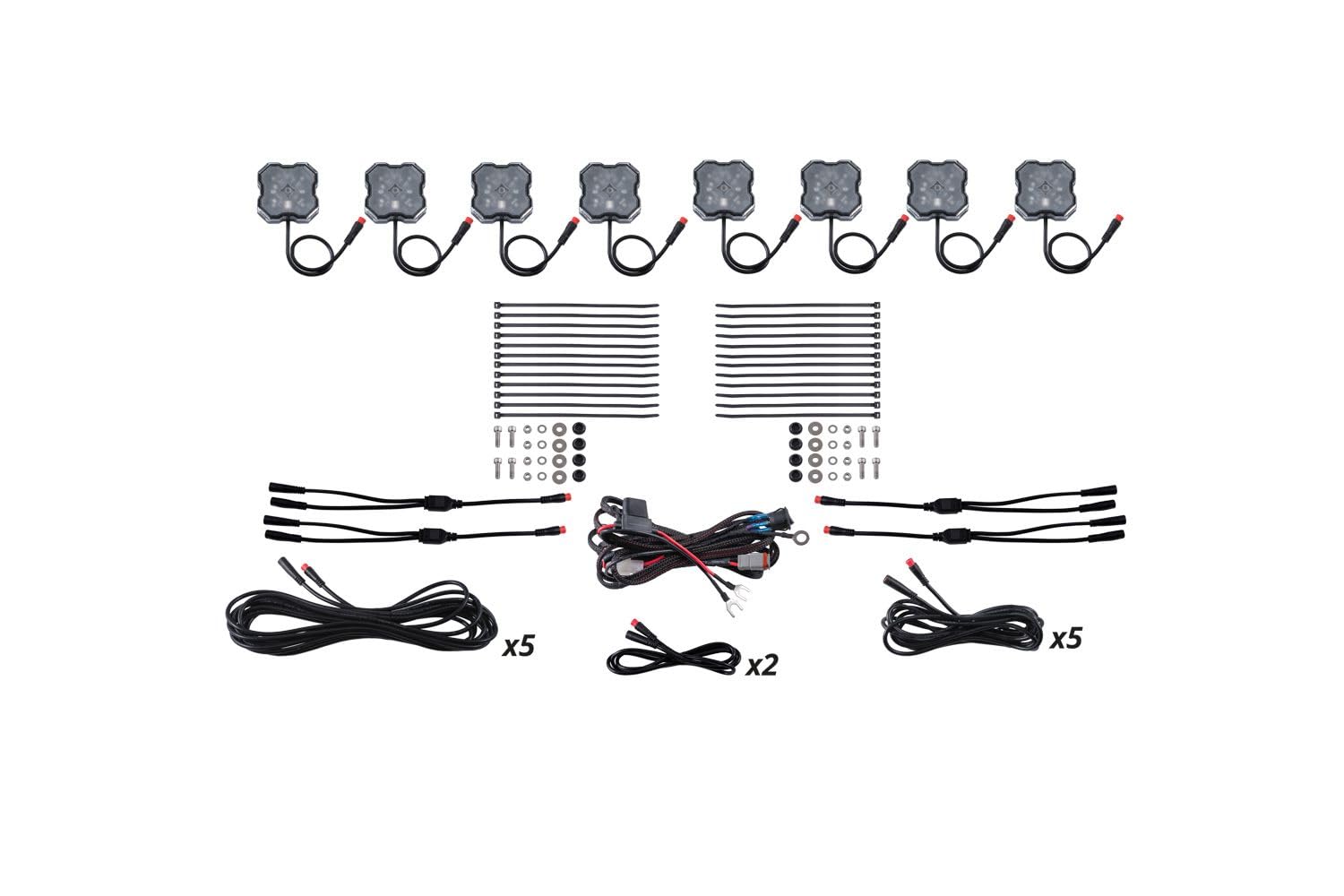 RGBW Rock Light Installer Kit Diode Dynamics (8-Pack)