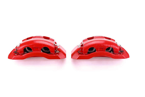 Power Stop Pair of High-Temp Red Powder Coated Front Calipers For E-, E-250, E-250 Econoline, E-350 Club Wagon, E-350 Econoline Club Wagon, E-350 Super Duty, E-450 Super Duty [Model Specific]