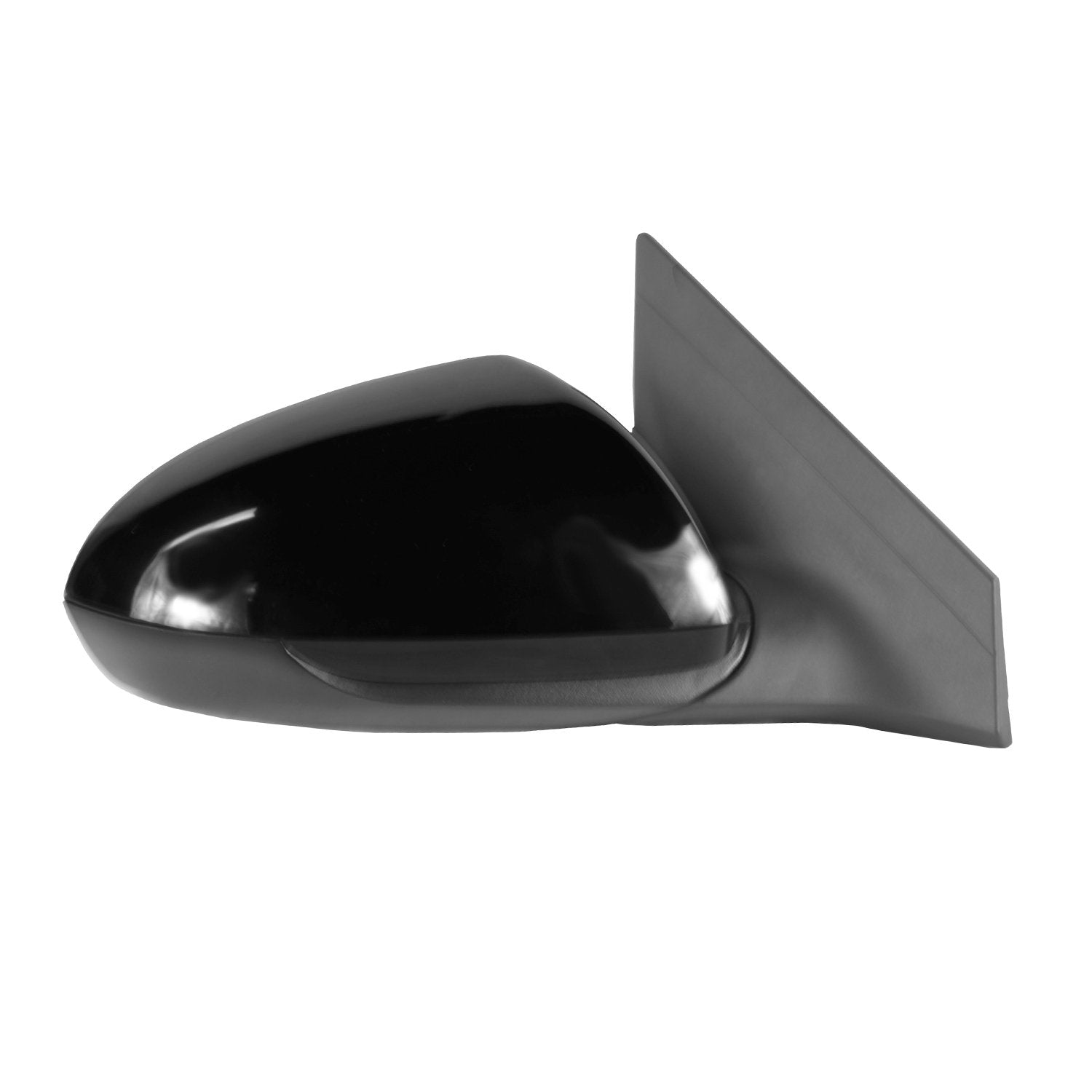 Fit System Side Passenger Mirror for Hyundai Elantra Sedan, US Built, Textured Black w/PTM Cover, Foldaway, w/o spot Mirror, Heated Power