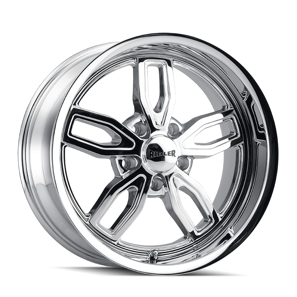 18x8 Ridler 608 5x4.5" +0mm Chrome Wheel Rim 18" Inch