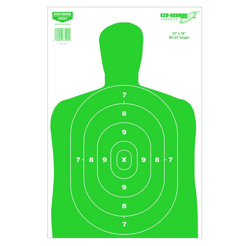Eze-Scorer Birchwood Casey BC27 Paper Target (Per 100), 12 x 18-Inch, Green