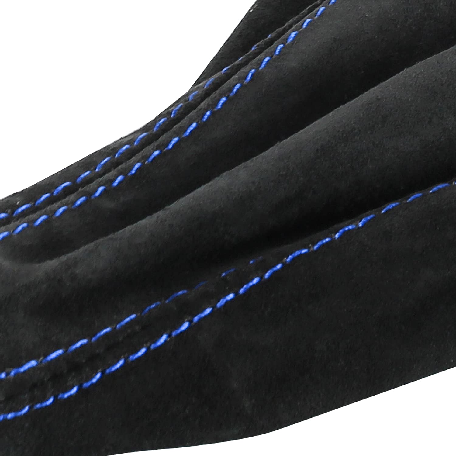 5 Sp Suede Leather SPEC-D TUNING Manual Shift Boot Cover W/Blue Stitch Trim Compatible with Honda Civic, Acura Integra