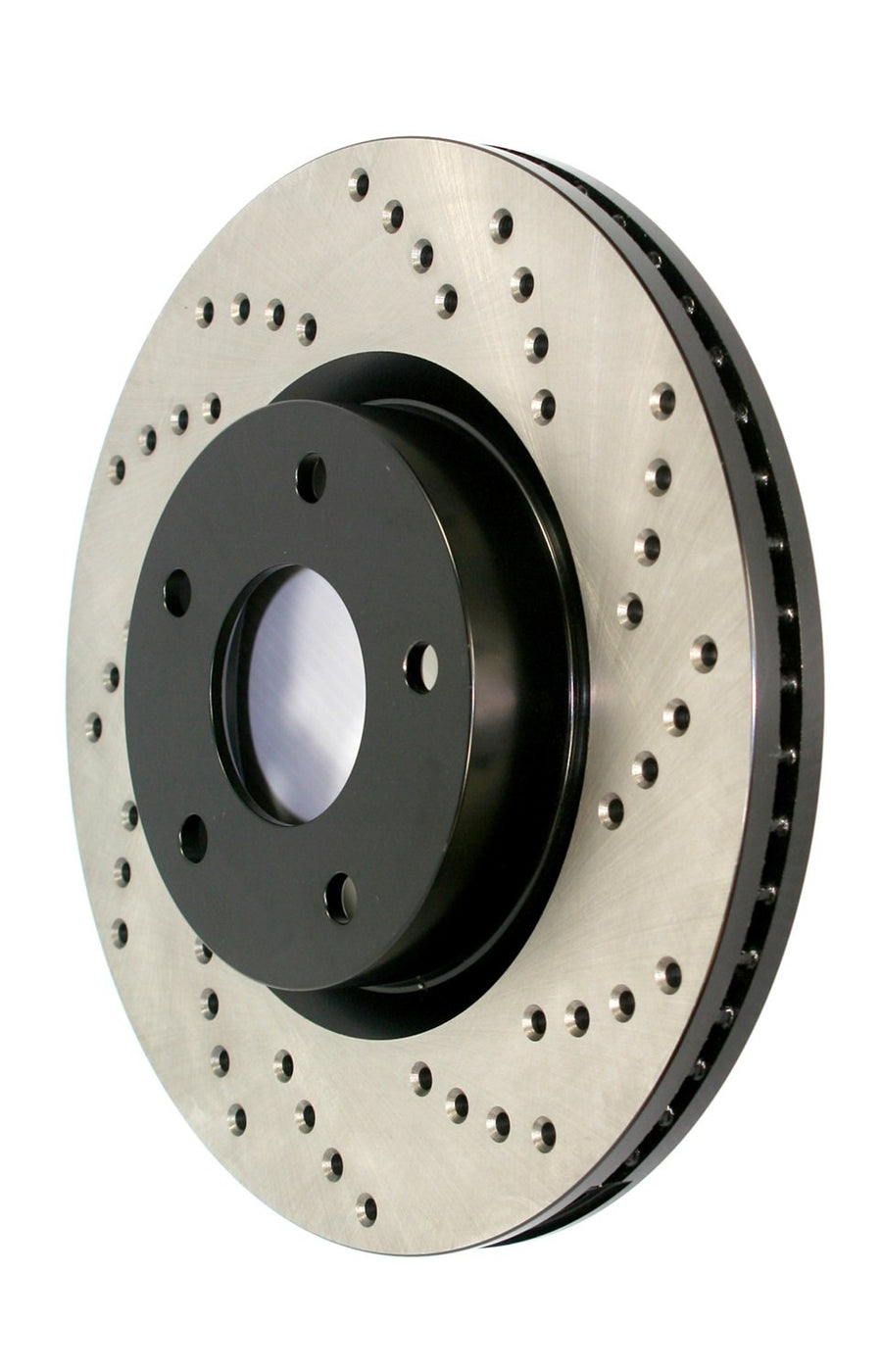 StopTech Sport 128.42081R Cross Drilled Brake Rotor (Rear Right), 1 Pack