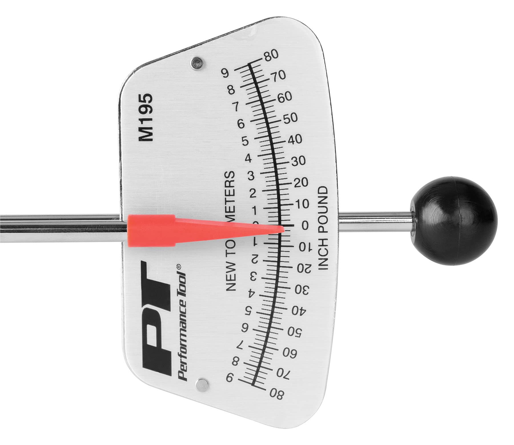 M195 Performance Tool 1/4-Inch Drive Torque Beam Wrench - 0-80 inch/lbs | Ball Handle | Accurate Torque Measurement