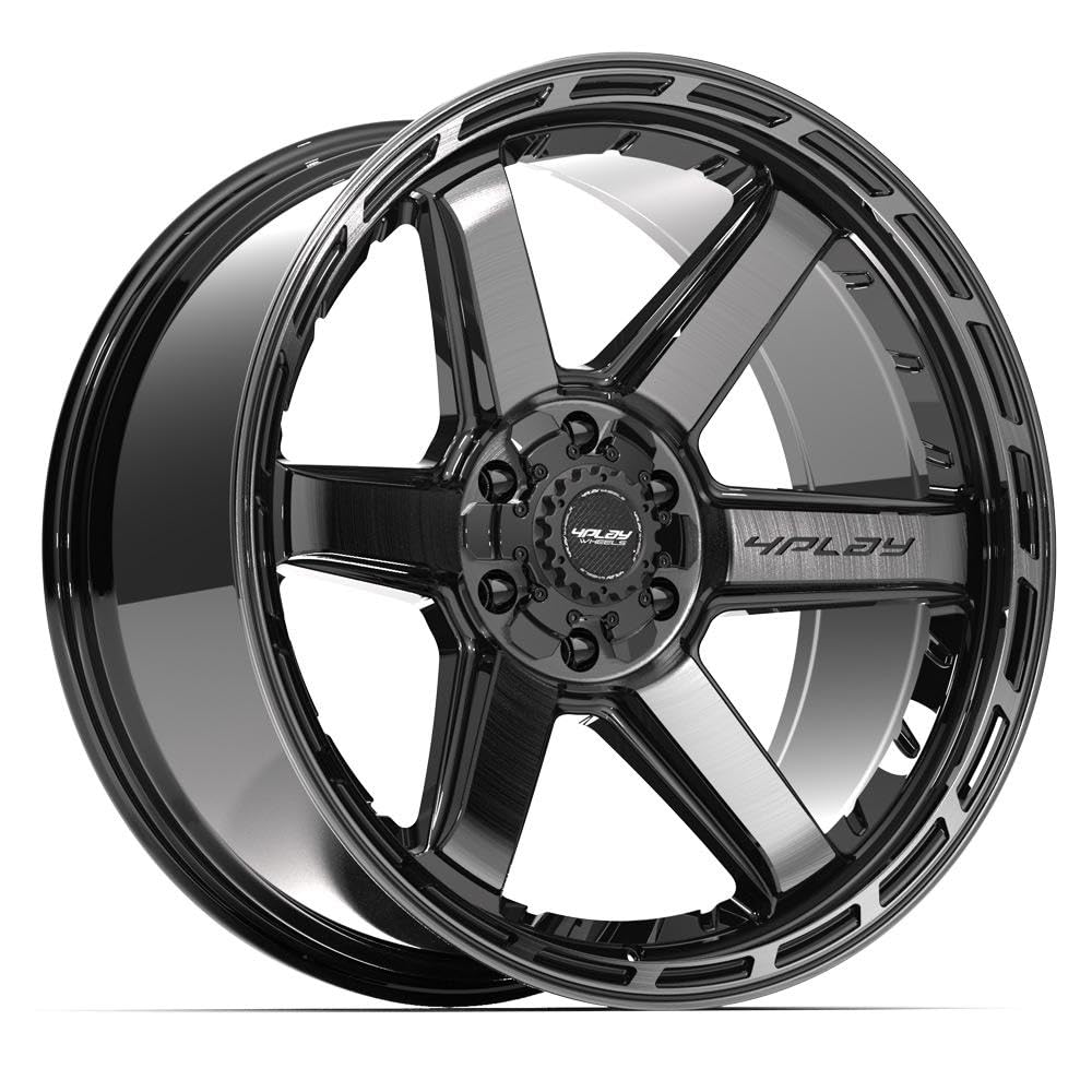 4Play Wheels 4P63-22100-6D55-18BBT: 22X10 Gen3 4P63 6X135Mm & 6X5.5" -18Et In Gloss Black W/Brushed Face & Tinted Clear