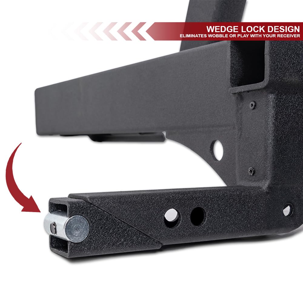 Hitch Mount Armordillo Swing Out Spare Tire Carrier Up to 35"|Compatible with Trailer Hitch 2" Receiver|8735527|Steel|Universal|Texture Black