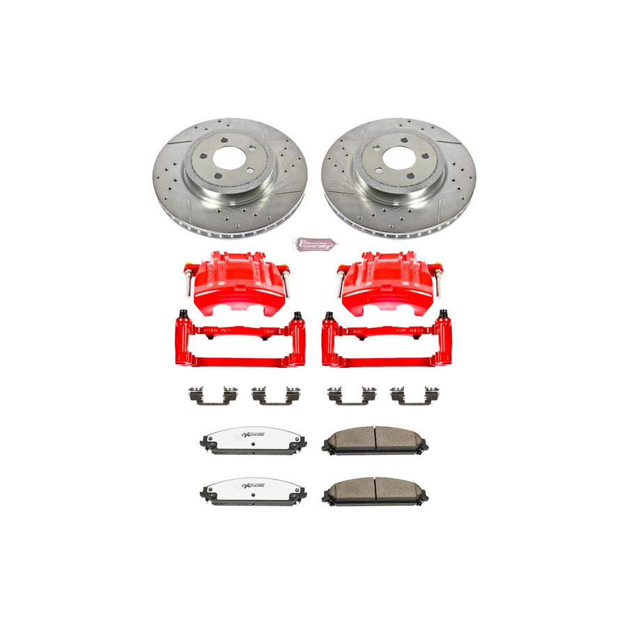 Power Stop Z26 KC2560A-26 Front Street Warrior Brake Kit Chrysler Dodge For Chrysler 300 2012-2021, Dodge Challenger 2012-2021, Dodge Charger 2012-2020 [Model Specific]
