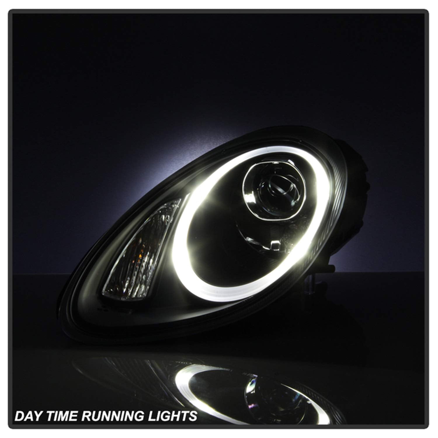 Projector Headlight Spyder Auto PRO-YD-P98705-HID-DRL-BK, 1 Pack