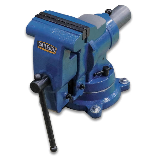 Rotating Head Baileigh Bench Vise, 5-1/8" Jaw Width, 4" Jaw Opening (BV-5P)