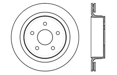 Rear Right StopTech 128.67054R Sport Cross Drilled Brake Rotor