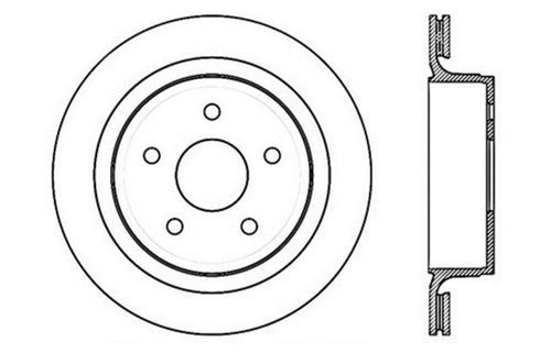 Rear Right StopTech 128.67054R Sport Cross Drilled Brake Rotor