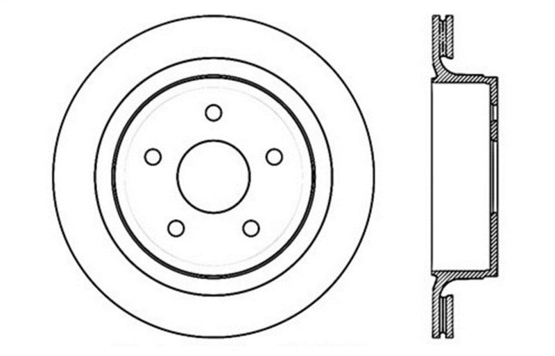 Rear Right StopTech 128.67054R Sport Cross Drilled Brake Rotor