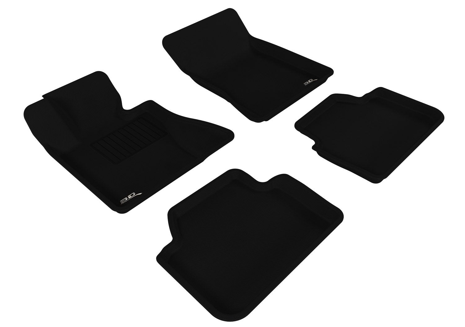 KAGU 3D MAXpider Custom Fit Floor Mat (BLACK) for 2004-2010 BMW X3 - 1ST ROW 2ND ROW