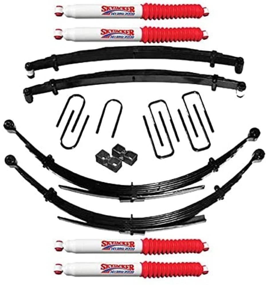 Skyjacker Suspension Lift Kit D492CDKS-H w/Shock 4 in. Front/2.5 in. Rr Lift Incl. Front/Rear Leaf Springs Front/Rear U Bolt Kits Front/Rear Bushing Kit Rear Block Suspension Lift Kit w/Shock