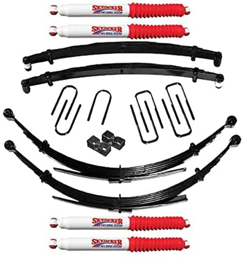 Skyjacker Suspension Lift Kit D492CDKS-H w/Shock 4 in. Front/2.5 in. Rr Lift Incl. Front/Rear Leaf Springs Front/Rear U Bolt Kits Front/Rear Bushing Kit Rear Block Suspension Lift Kit w/Shock