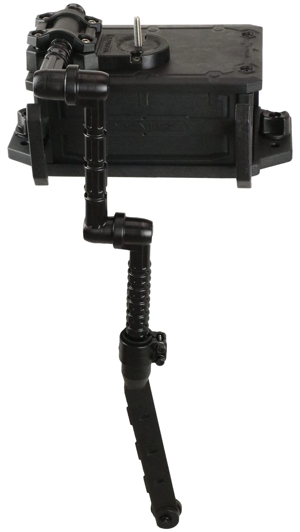 YakAttack Switchblade Transducer Arm with CellBlok | Track-Mounted Battery Box & Adjustable Fish Finder Mounting System for Kayaks | No-Drill, Easy Install | Made in USA
