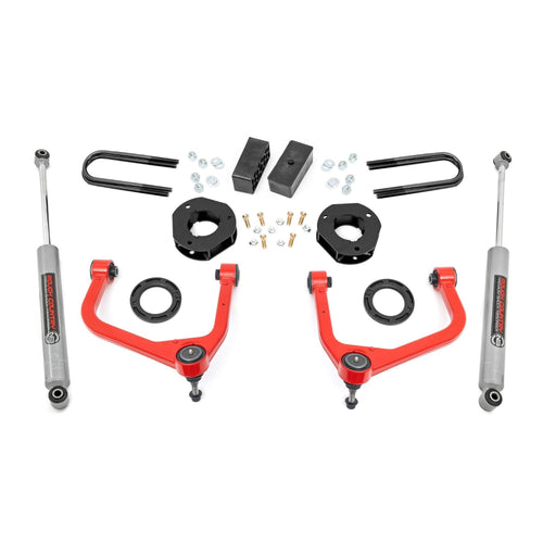 3.5" Lift Kit Rough Country for 2019-2024 GMC Sierra 1500 2WD/4WD - 28830RED