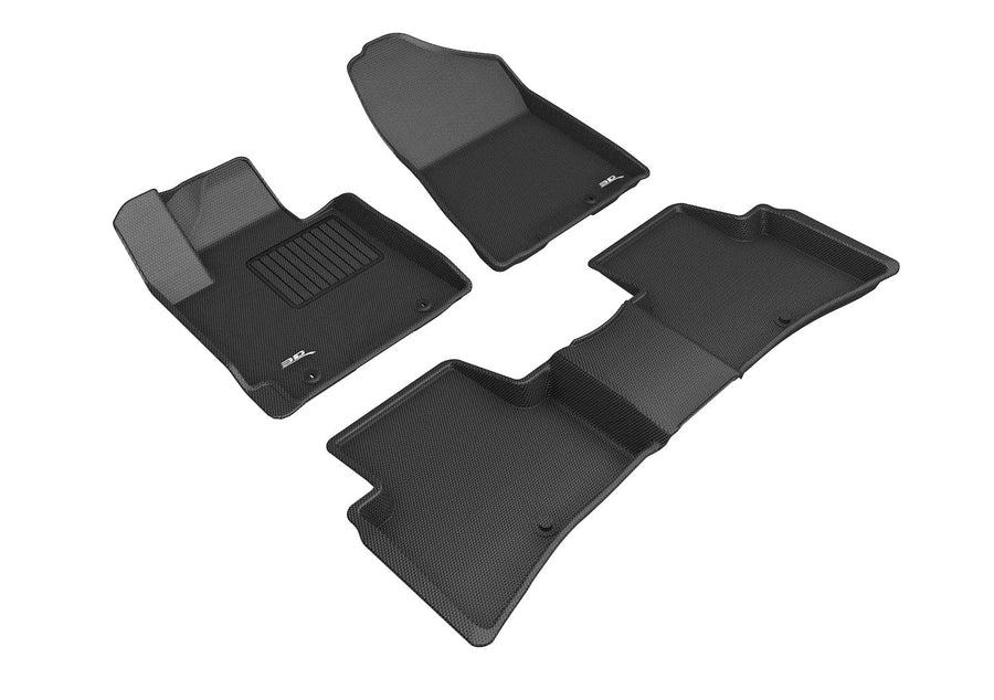 3D MAXpider Floor Mats All-Weather for Hyundai Tucson 2019- 2021 Custom Fit Car Liners, Kagu (1st & 2nd Row, Black)