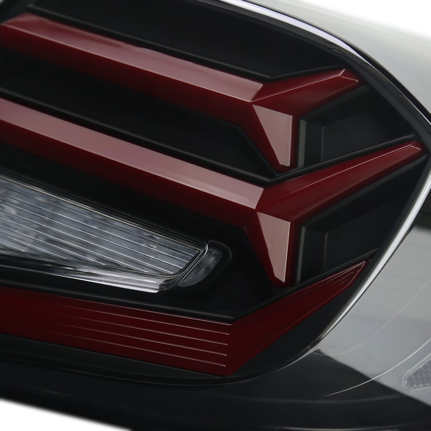 Black Smoke LED Sequential Tail Lights SPEC-D TUNING w/Red Light Bars and Startup Animation Compatible with 2018-2022 Honda Accord 4Dr Sedan, Left + Right Pair Assembly