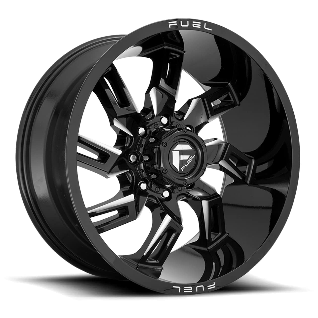 D747 LOCKDOWN FUEL OFF-ROAD 20X10, 8X180, 4.79, -18mm GLOSS BLACK MILLED - D74720001847