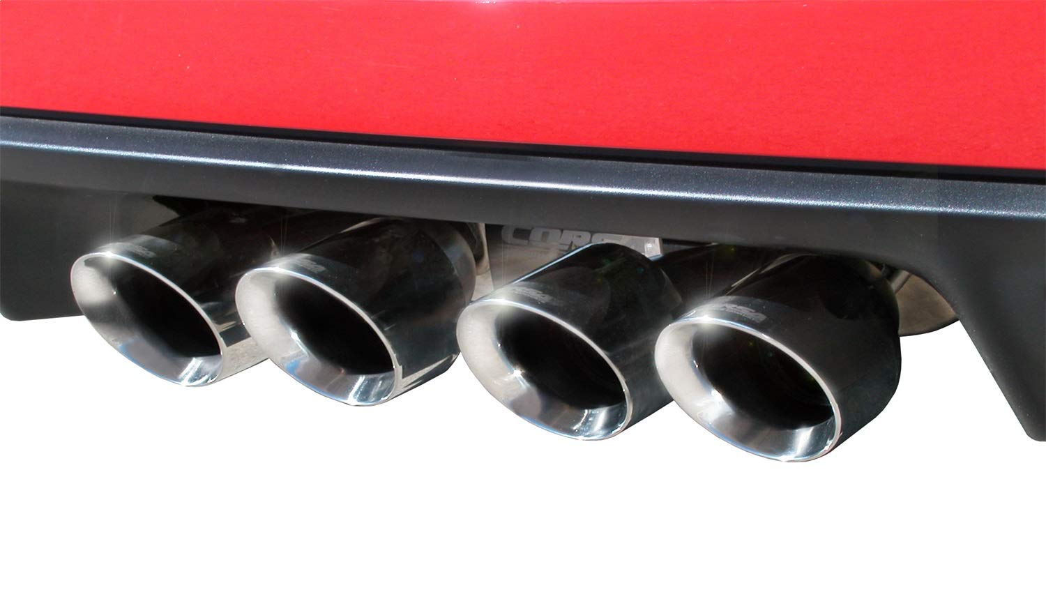 Xtreme Cat-Back Exhaust System Corsa Performance 14960CB6 Dual Rear Exit 2.5 in. Dia. Incl. RH-LH Muffler Assy/X-Pipe/RH-LH Over Axle Pipes/Hardware/Quad 4 in. Polished Pro-Series Tips