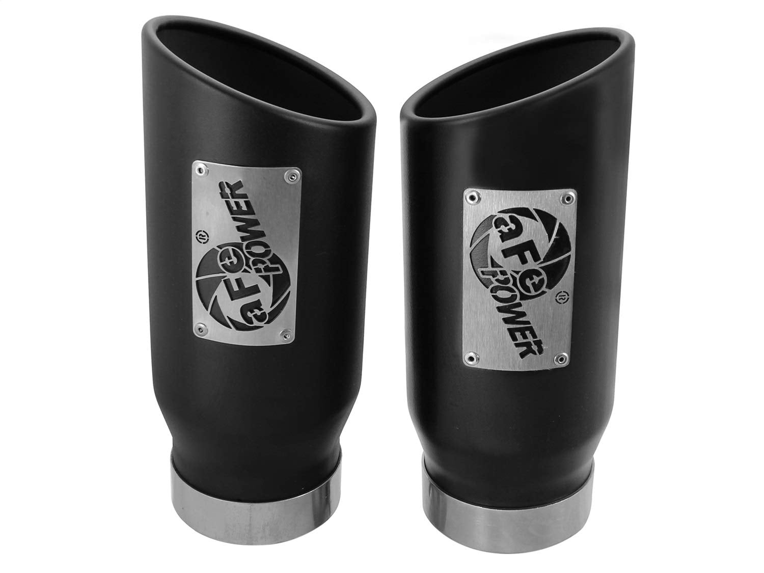 MACH Force-Xp aFe Power 49T40506-B12 Clamp-on Exhaust Tip Black 409 Stainless Steel