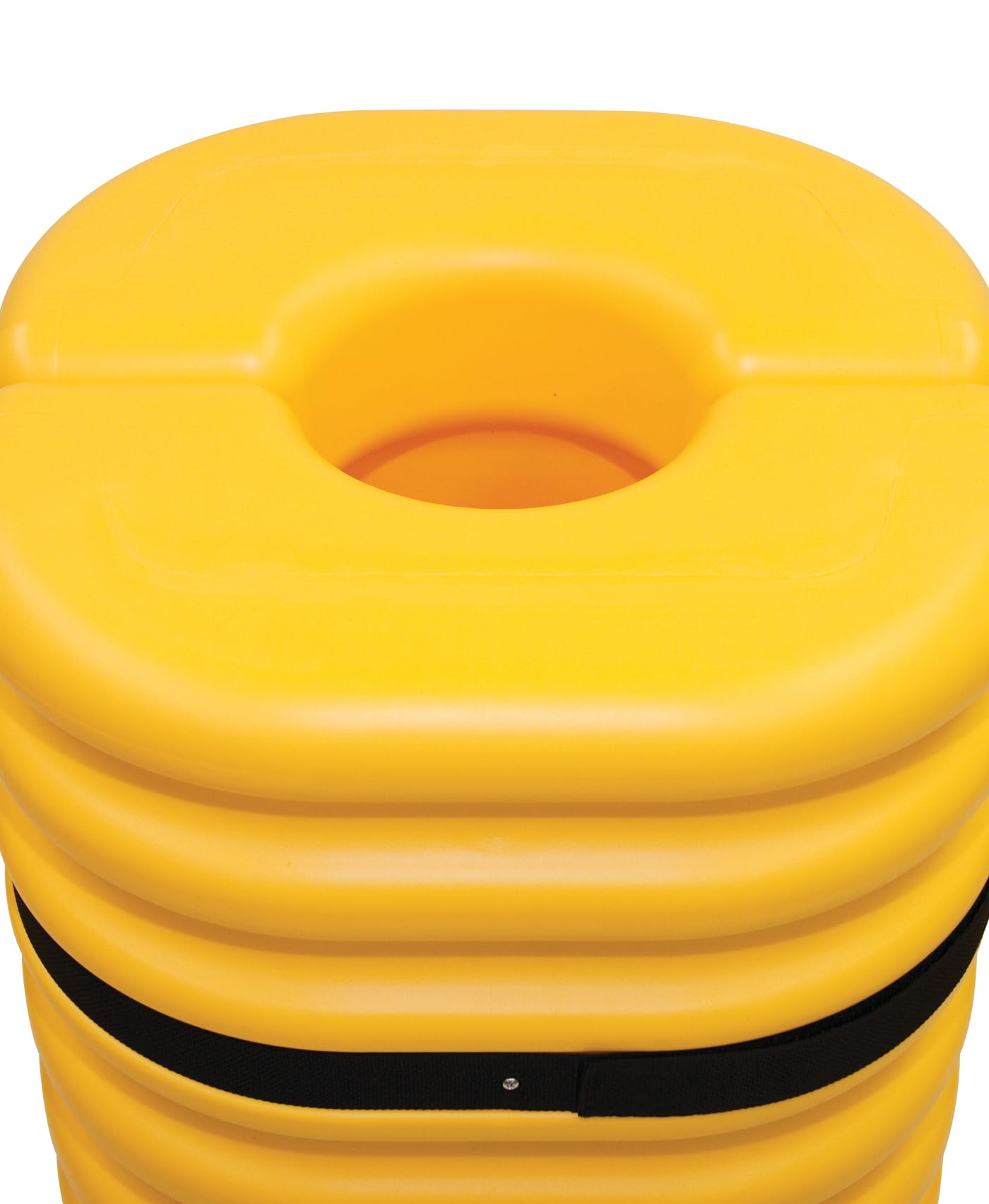 Plastic Eagle Column Protector for 9" Round Column with Interlocking Halves and Easy-Install Straps, 24" x 24" x 42", High-Density Polyethylene (HDPE), Made in The USA, Yellow, 1709
