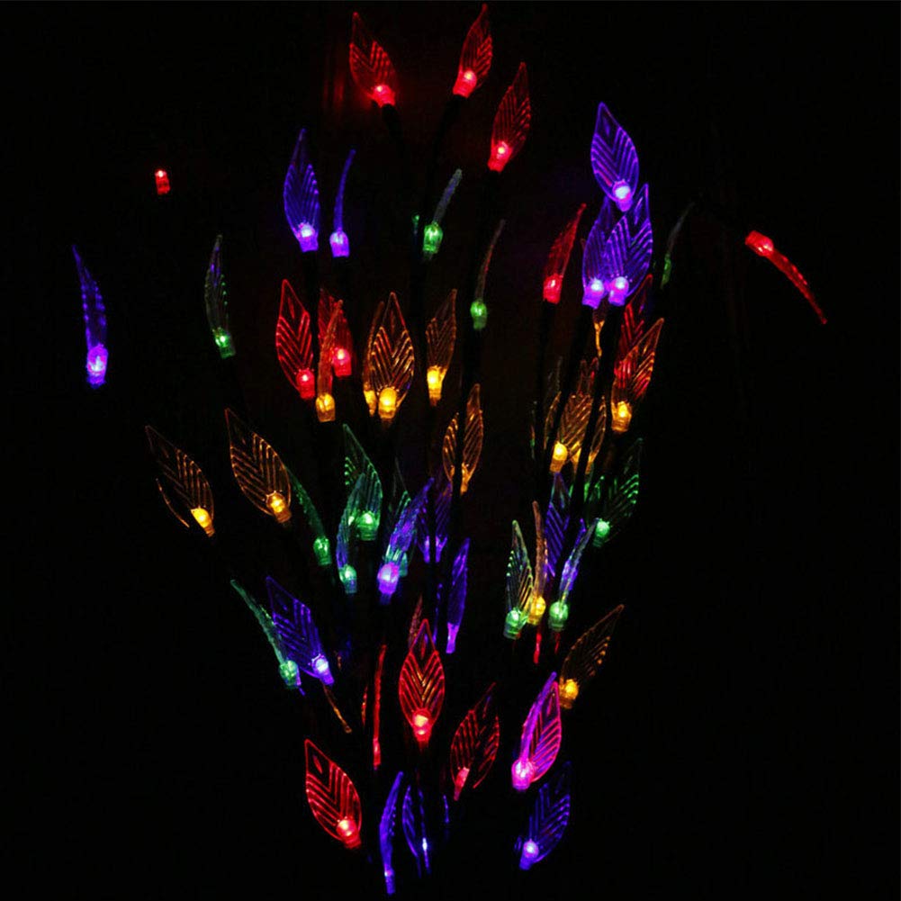 Durable Energy Saving Grass Simulation Leaf Branch Sun Outdoor Garden Light