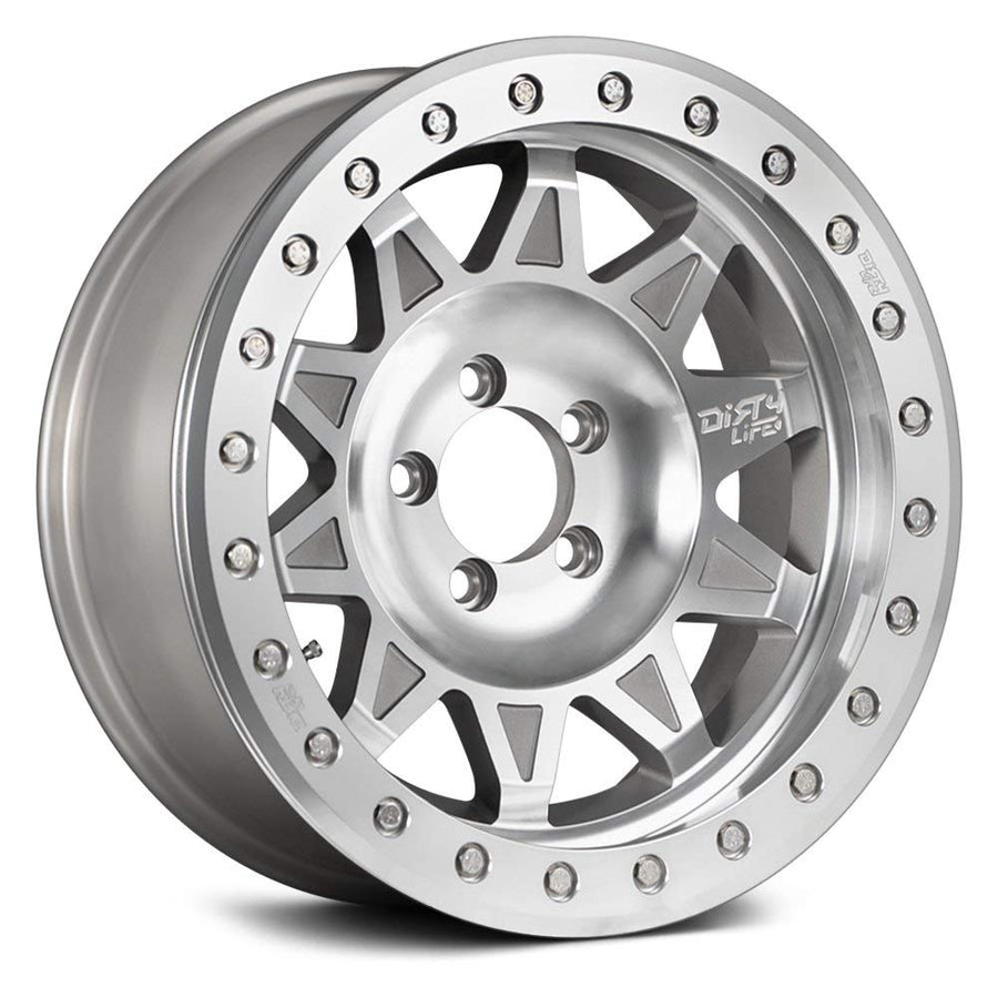 MACHINED BEADLOCK Dirty Life ROADKILL Wheel with Alloy Steel (17 x 9. inches /5 x 83 mm, -14 mm Offset)