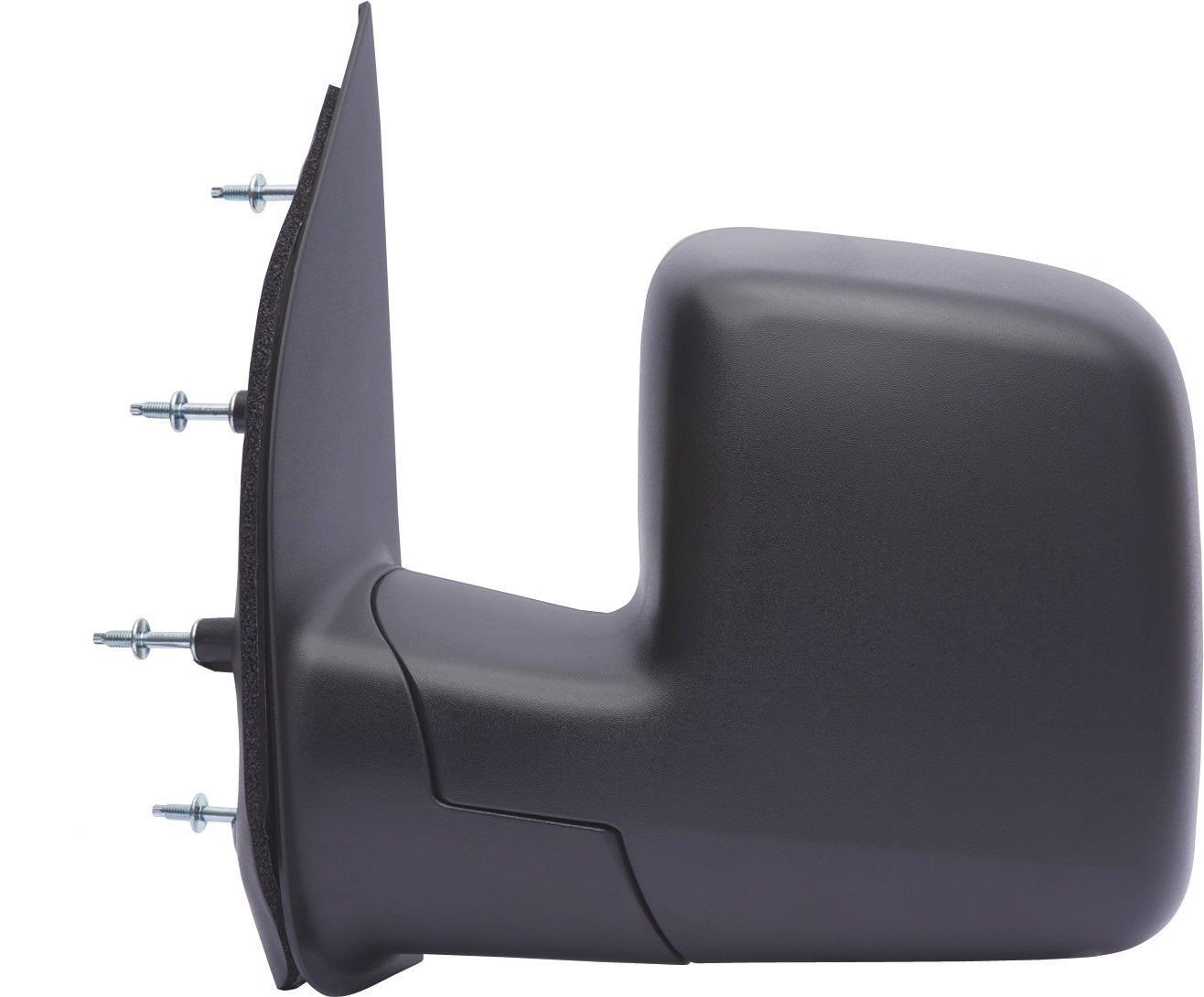 Driver Side Fit Mirror for Ford Econoline Van, Single Lens, Textured Black, Foldaway, Manual