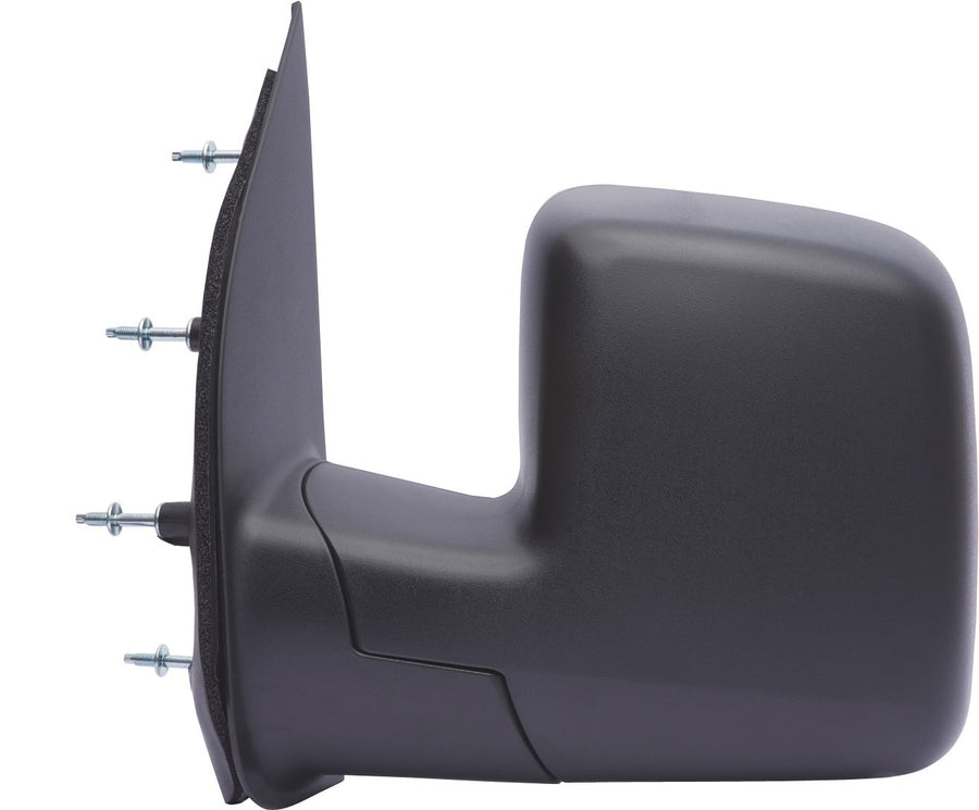 Driver Side Fit Mirror for Ford Econoline Van, Single Lens, Textured Black, Foldaway, Manual