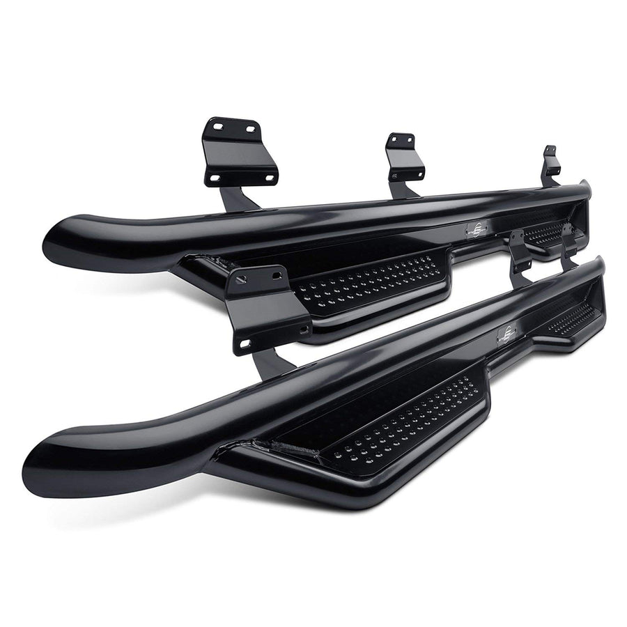 HD Sidebar Steelcraft 80-33120T Textured Black Round Tube HD Sidebar