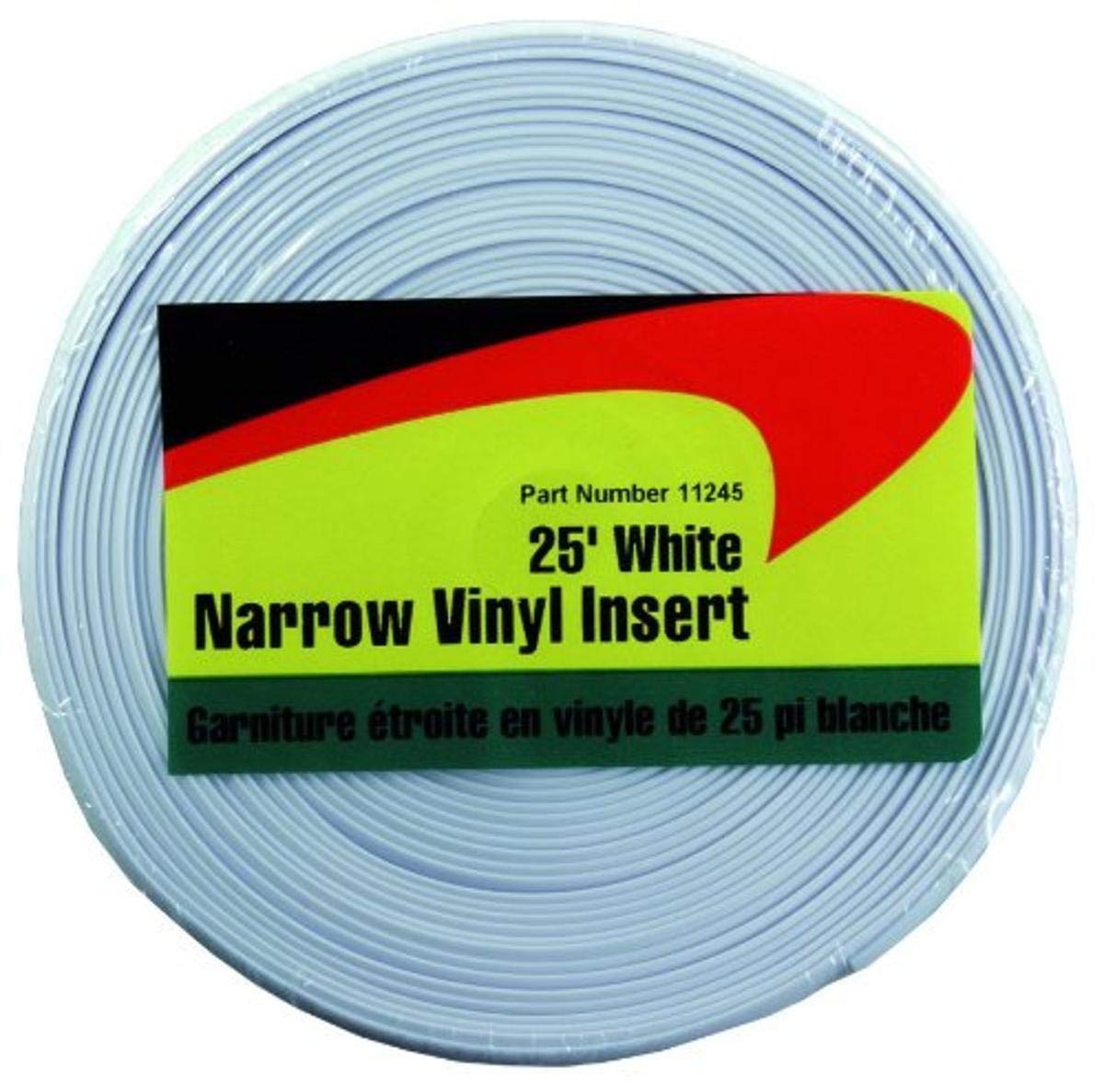 25 foot JR Products White Narrow Vinyl Insert