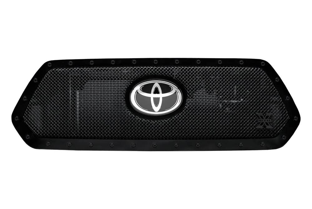 Stealth X-Metal Grille, 2018-2022 Tacoma, Black, 1 Pc, Insert, Black Studs, Does Not Fit Vehicles with Camera - PN #6719511-BR