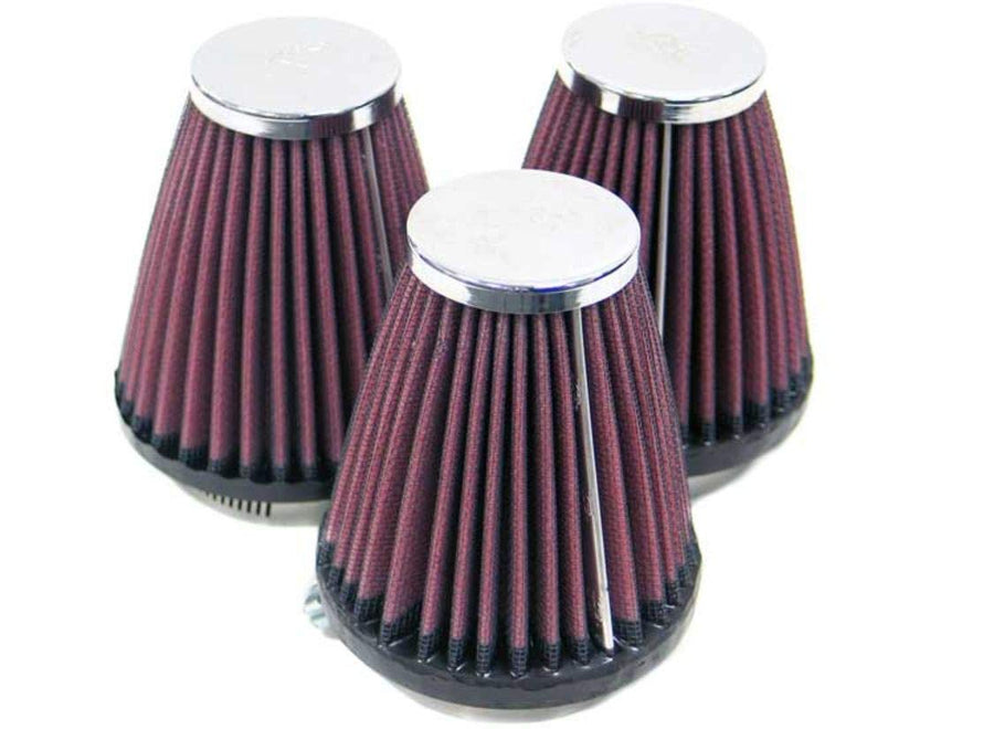 K&N Air Filter: Universal Clamp-On, High Performance, Premium, Washable, Replacement Filter: Flange Diameter: 2.125 In, Filter Height: 4 In, Flange Length: 0.625 In, Shape: Round Tapered, RC-1923