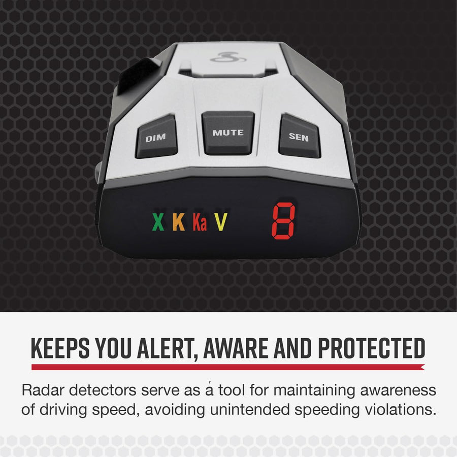 Cobra Laser RAD 350 Radar Detector - Long Range, False Alert Filter, OLED Display, Black