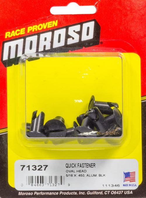 Oval Moroso Quick Fasteners, 5/16 x .450", Aluminum, Black