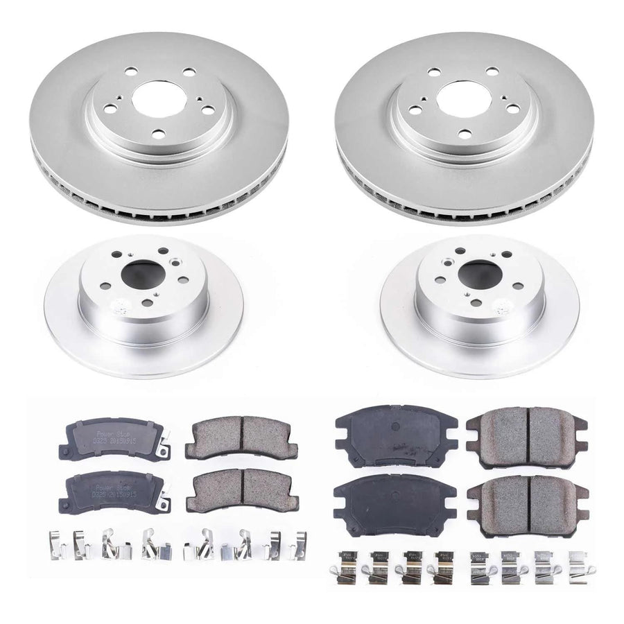 Power Stop Front and Rear CRK6783 Z17 Evolution Geomet Coated Brake Kit For Lexus RX300 2002-2003 [Model Specific]