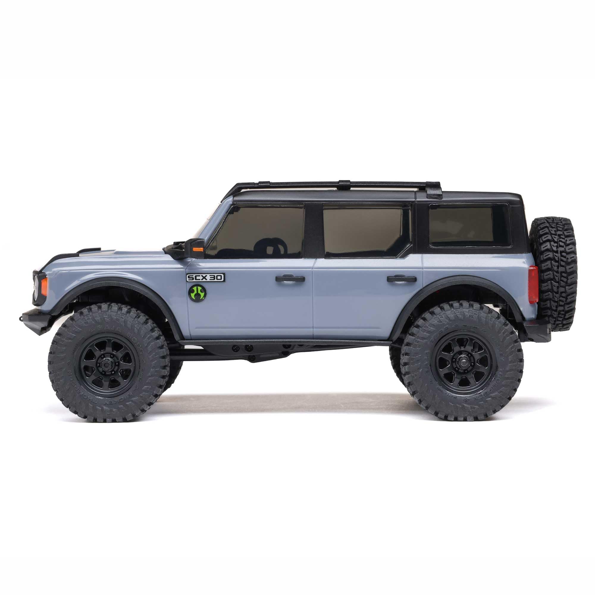 1/30 Axial SCX30 Ford Bronco 4X4 RTR Brushed Rock Crawler (Battery & Charger Included), Gray, AXI-2048T2
