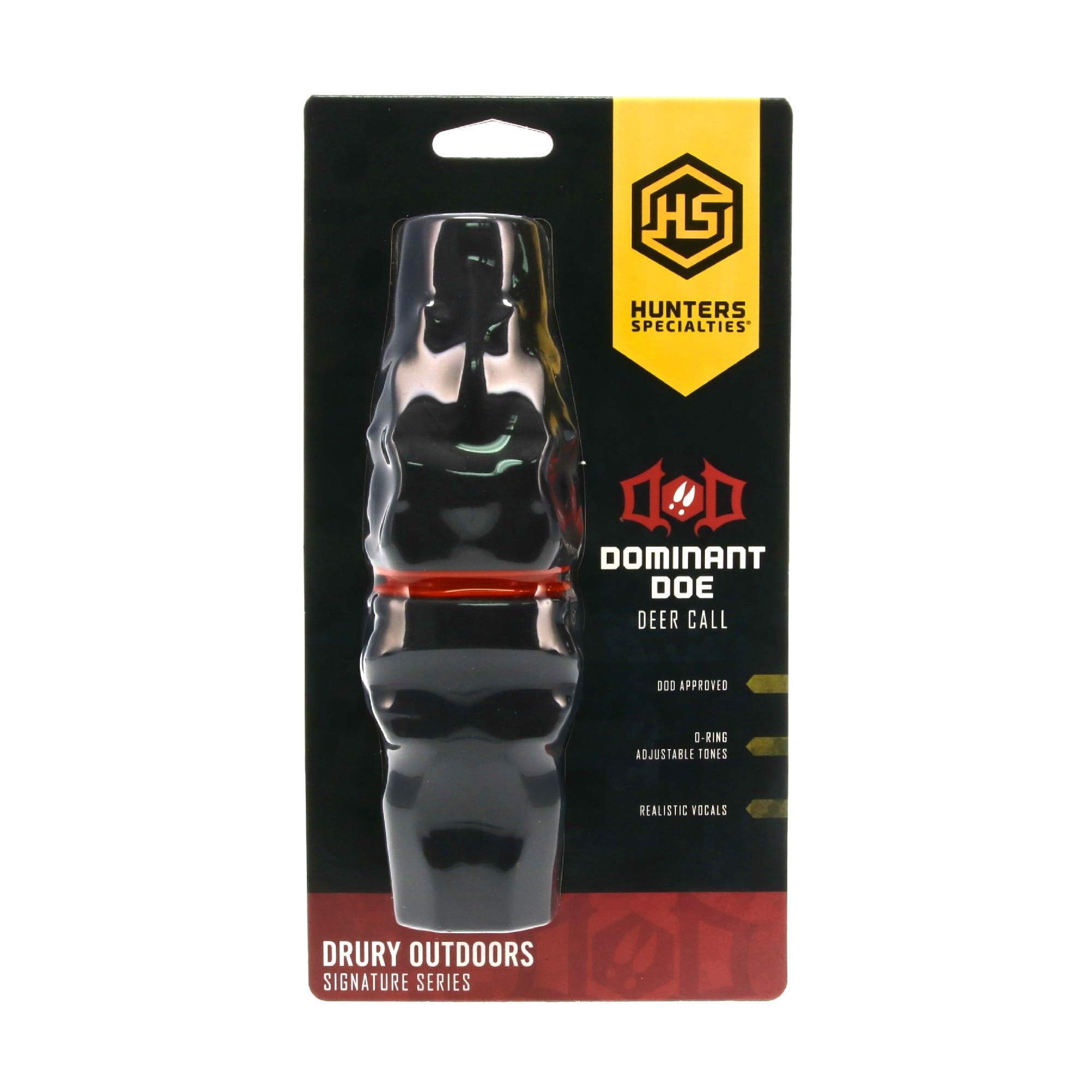 Dominant Doe Bleat Deer Call Hunters Specialties with Adjustable O-Ring for Vocal Manipulation - Drury Outdoors Signatures Series